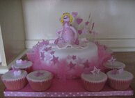 Girls Fairy Cake with Cup Cake Tower