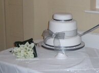 Silver Brouch Wedding Cake