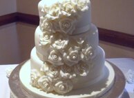 White Chocolate Rose Wedding Cake