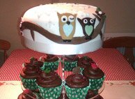 Owl Christening Cake